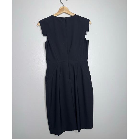J.Crew Resume Dress in Italian Wool Blend Black 4P Professional Classic - Picture 7 of 7